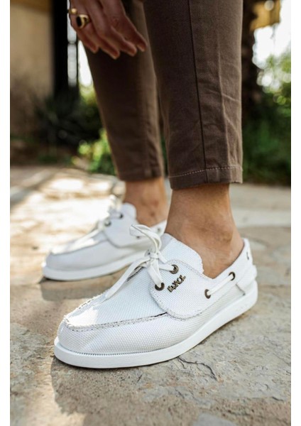 Mevsimlik Keten Ayakkabı 008 Beyaz indirimleri