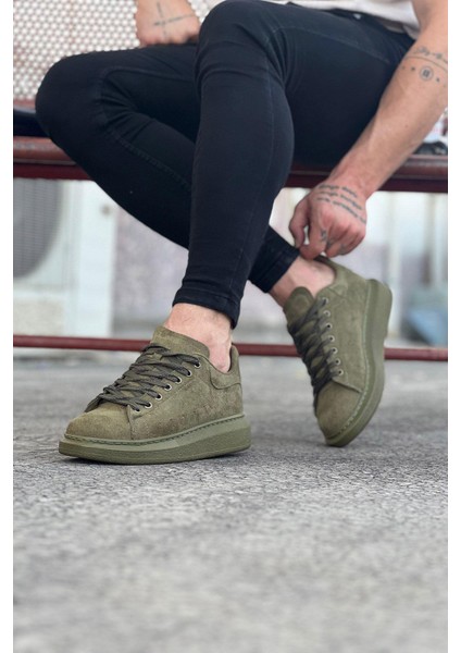 WG096 Haki Süet Günlük Erkek Casual Ayakkabı modelleri