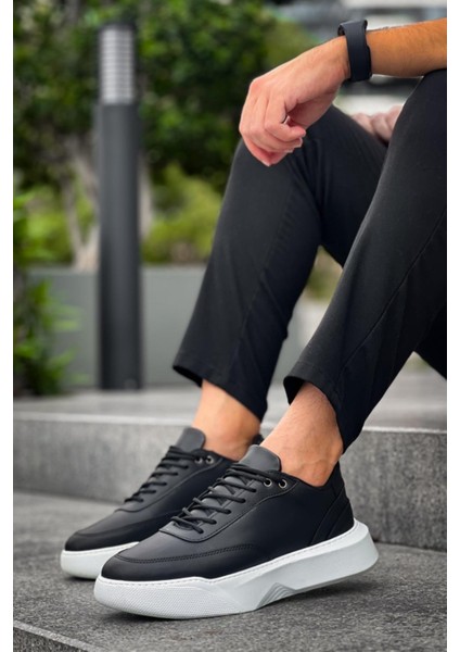 BA0354 Günlük Bağcıklı Erkek Yüksek Taban Siyah Spor Ayakkabı indirimleri