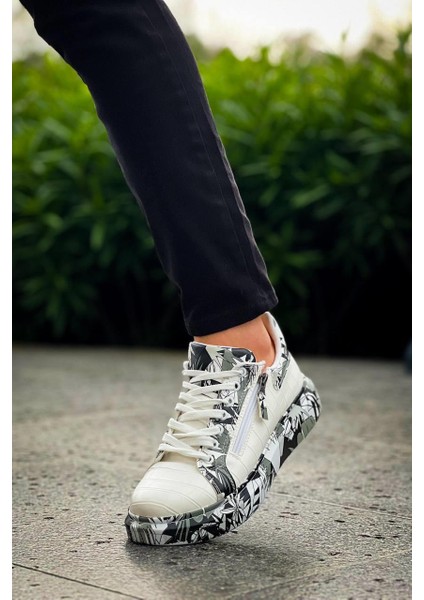 Kb-02 Kuback Bağcıklı Crocodile Beyaz Siyah Günlük Erkek Ayakkabı indirimleri