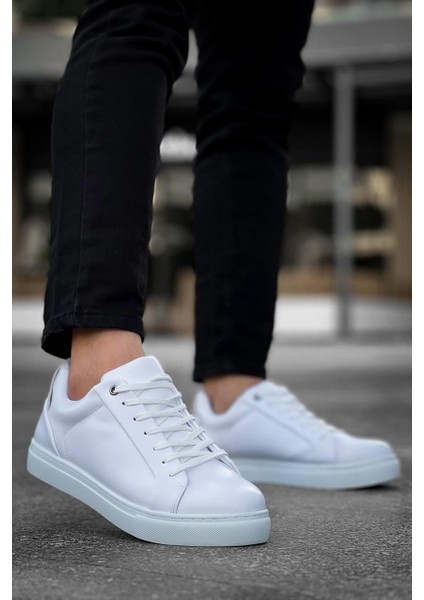 Kb-Bx1 Kuback Beyaz Cilt Yüksek Beyaz Taban Günlük Erkek Ayakkabı