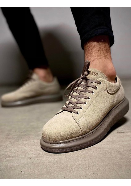 Yüksek Taban Günlük Ayakkabı 044 Vizon Süet