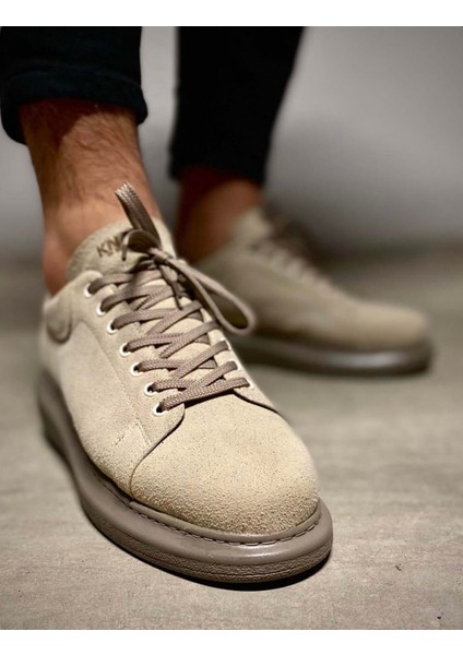 Yüksek Taban Günlük Ayakkabı 044 Vizon Süet modelleri