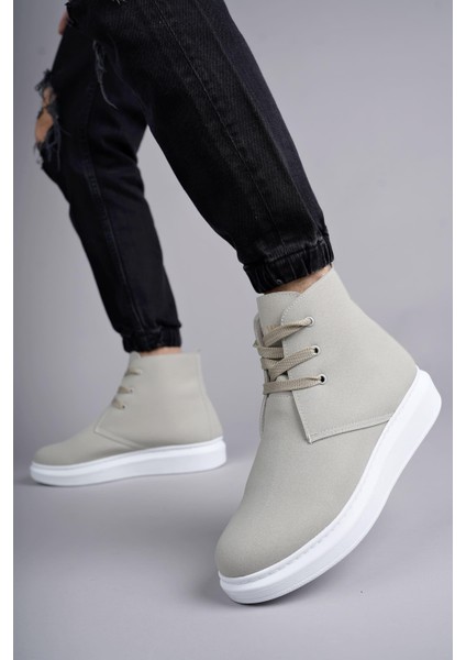 SLW207 Oslo Bağcıklı Süet Erkek Günlük Spor Bot Bt - Gri