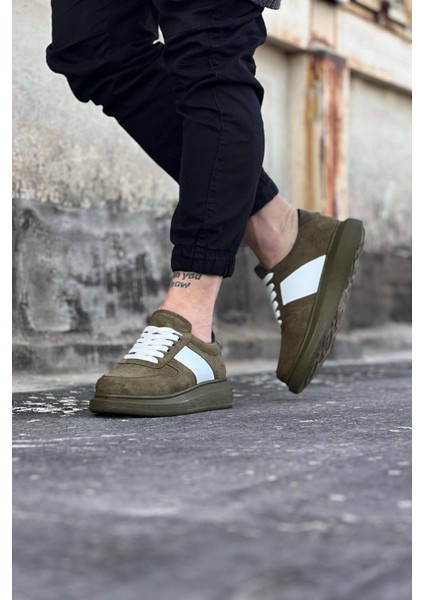 WG011 Haki Süet Erkek Casual Ayakkabı modelleri