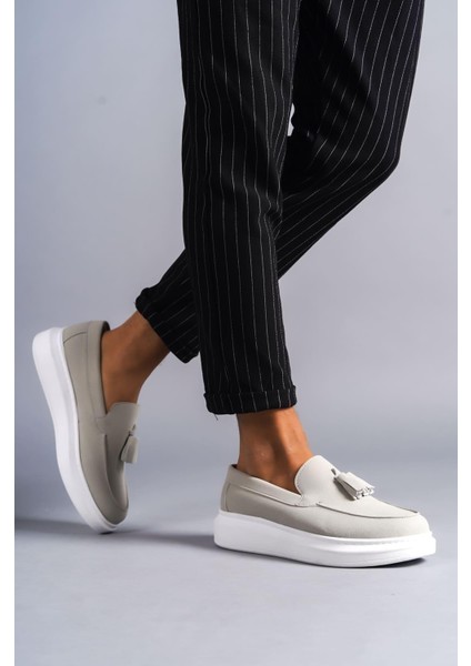 SLW154 Blaze Bağcıksız Püsküllü Süet Erkek Günlük Spor Klasik Ayakkabı Sbt - Gri fırsatları