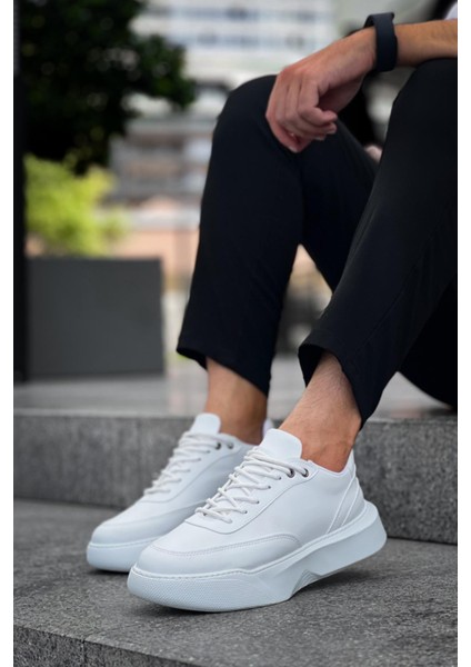 BA0354 Günlük Bağcıklı Erkek Yüksek Taban Beyaz Spor Ayakkabı indirimleri