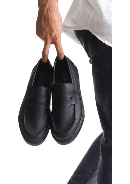 SLW180 Estilo x Bağcıksız Cilt Erkek Günlük Spor Klasik Ayakkabı Cst - Siyah fiyatları