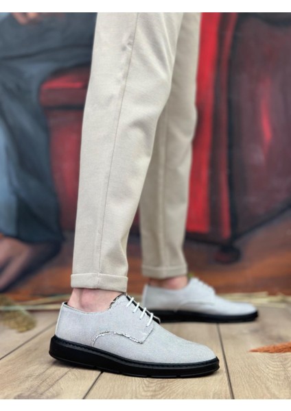 BA0003 Bağcıklı Klasik Spor Gri Renk Siyah Taban Keten Yüksek Taban Casual Erkek Ayakkabı fiyatları