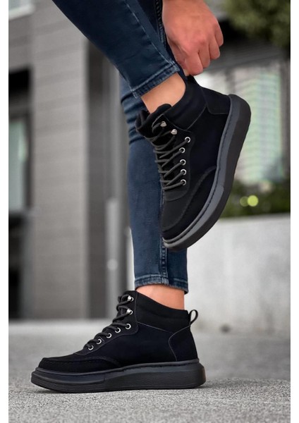 KB-0994 Kuback Siyah Süet Siyah Yüksek Taban Erkek Bilek Bot fiyatları