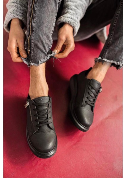 Yüksek Taban Günlük Ayakkabı 555 Siyah (Siyah Taban) indirimleri