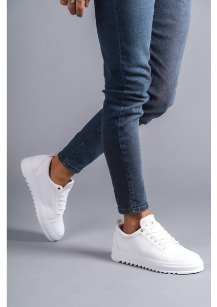 SLW152 Cool Bağcıklı Cilt Erkek Günlük Spor Klasik Ayakkabı Cbt - Beyaz fırsatları