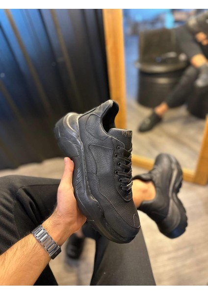 Yüksek Taban Günlük Ayakkabı N75 Siyah (Siyah Taban) fiyatları