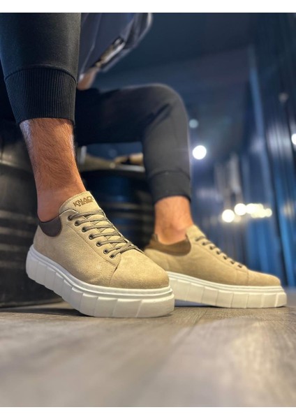 Yüksek Taban Günlük Süet Ayakkabı 144 Vizon Süet