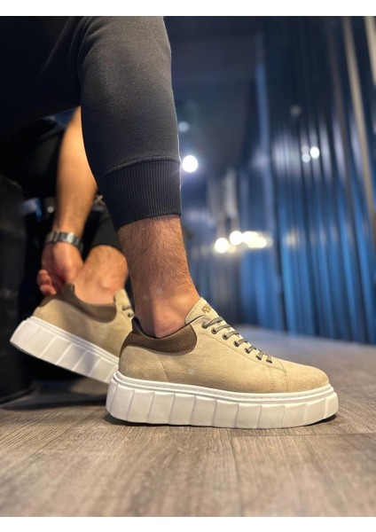 Yüksek Taban Günlük Süet Ayakkabı 144 Vizon Süet modelleri