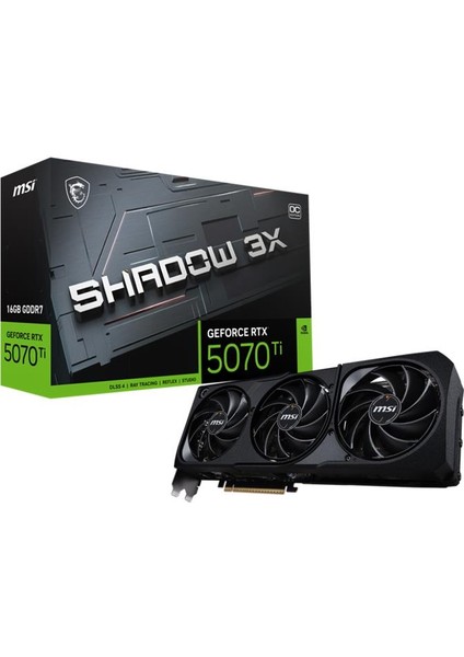 Msı Geforce RTX5070TI 16G Shadow 3x Oc 16GB Gddr7 256BIT 1xhdmı 3xdp Ekran Kartı