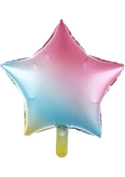 Gökkuşağı Konsepti 2 Yaş Doğum Günü Parti Kutlama Seti; Rakam ve Yıldız Folyo, Banner ve Makaron Balon modelleri