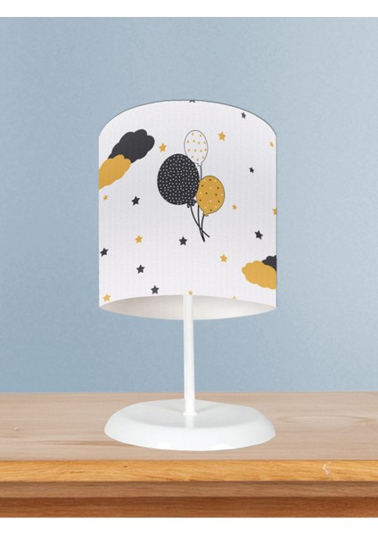 Home Bebek ve Çocuk Odası Balonlu Yıldız Desenli Abajur