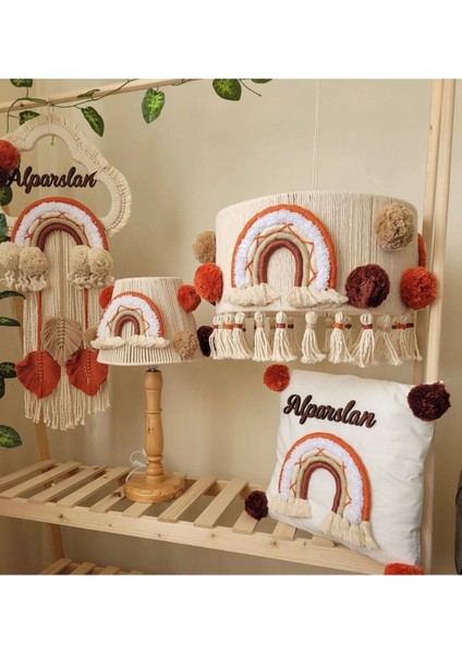 Makrome Bebek/cocuk Odası Avize,abajur,yastık,kapısüsü Hediyelik Set