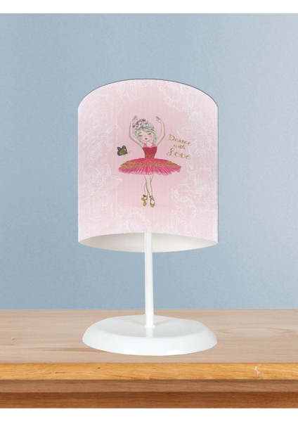 Home Bebek ve Çocuk Odası Kelebekli Balerin Kız Desenli Abajur