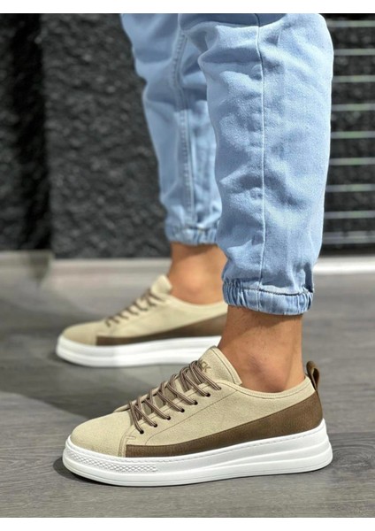 Sneakers Ayakkabı 010 Vizon Süet