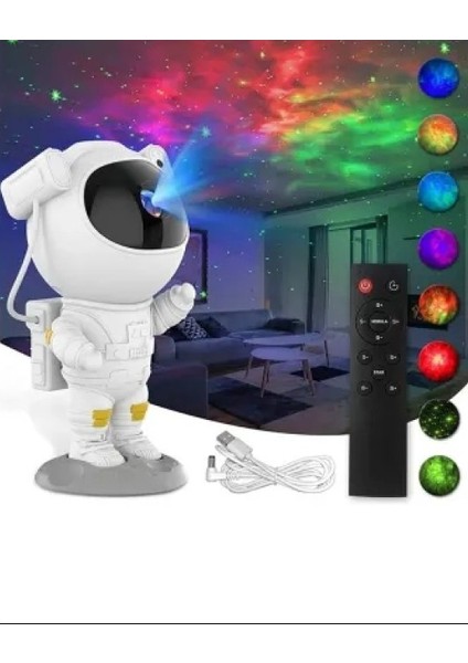 Astronot Galaksi Projeksiyon Gece Lambası
