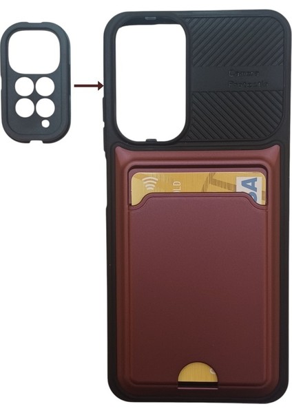 Xiaomi Redmi Note 11 4g Uyumlu Kamera Korumalı Kartlıklı Kılıf(Çıkarılabilir Kamera Koruma) fiyatları