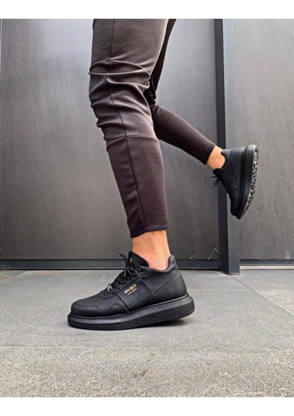 Yüksek Taban Günlük Ayakkabı 040 Siyah (Siyah Taban) modelleri