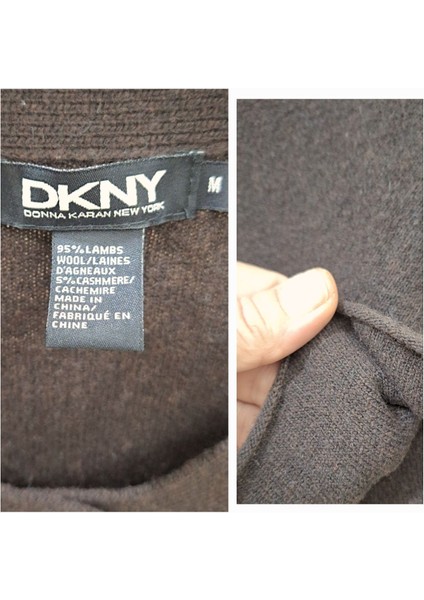 Kaşmir S-M Uzun Kollu Crop Mini Koyu Kahverengi Hırka