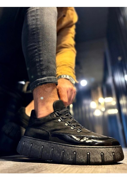 Yüksek Taban Günlük Ayakkabı 600 Siyah (Siyah Taban) fiyatları