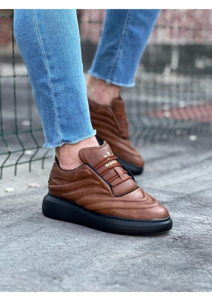 WG094 Taba Siyah Erkek Casual Ayakkabı