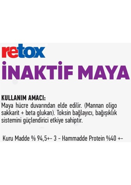 Retox Inaktif Maya-Toksın Bağlayıcı Yem Katkı Maddesi 20 kg Kraft fiyatları