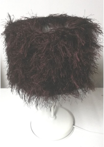 Kahverengi Tüylü Yatak Odası Abajur