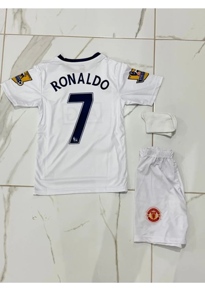 Cristiano Ronaldo Manchester Unıted 2008/09 Moscow Roma Finali Ligi Beyaz Çocuk Takımı T-Shrt