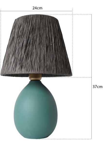 Rond Handmade Seramik Abajur Su Yeşili-Gri fiyatları