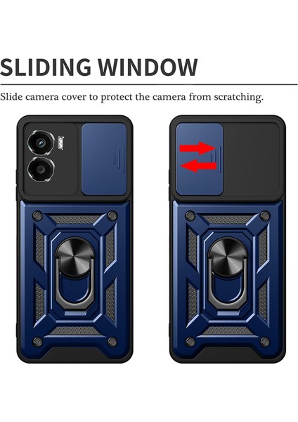 Xiaomi Poco X7 Pro ile Uyumlu Kılıf Magnetik Standlı Kamera Korumalı Sürgülü Kapak fiyatları