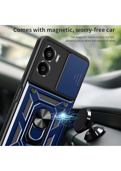 Xiaomi Poco X7 Pro ile Uyumlu Kılıf Magnetik Standlı Kamera Korumalı Sürgülü Kapak modelleri