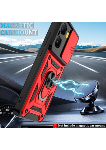 Xiaomi Poco X7 Pro ile Uyumlu Kılıf Magnetik Standlı Kamera Korumalı Sürgülü Kapak fiyatları