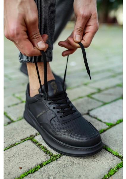 Günlük Ayakkabı 707 Siyah (Siyah Taban)