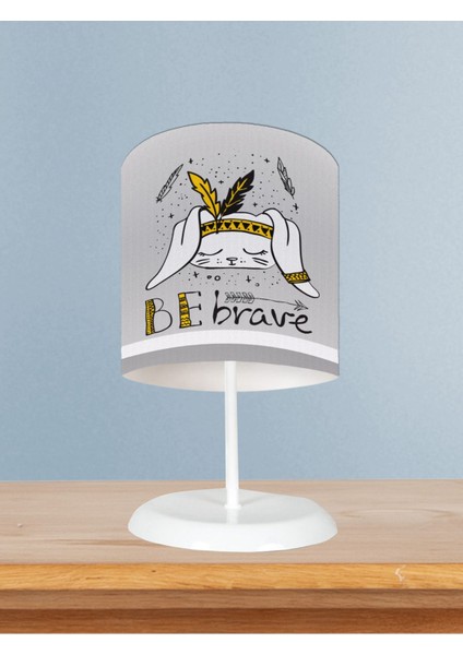 Home Bebek ve Çocuk Odası Cesur Ol Kızılderili Desenli Abajur