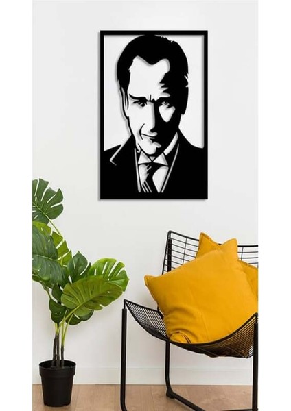 Ahşap Lazer Kesim Atatürk Portre Duvar Dekoru