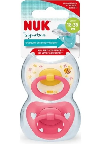 Signature Silikon Damaklı Ikili Emzik (18-36M)