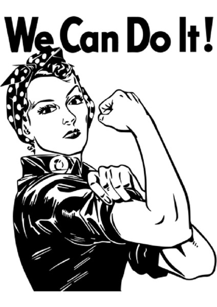 Kaliteli Penye Kadın Erkek Yetişkin Baskılı Beyaz Gri Siyah Tshirt Yapabiliriz We Can Do It Tişört fiyatları