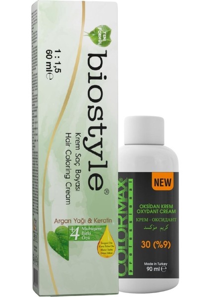 Bitki Özlü Argan ve Keratin 6.73 Tütün Kahve 1 Adet 60 ml Saç Boyası + 1 Adet 90 ml Oksidan