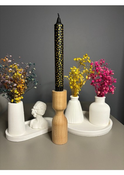 Siyah-Gold Benekli Mum