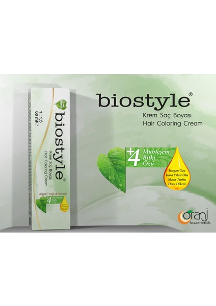 Bitki Özlü Argan ve Keratin 8,0 Açık Kumral 1 Adet 60 ml Saç Boyası Oksidansız