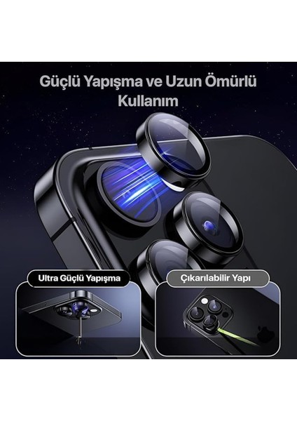Apple iPhone 15 / Apple iPhone 15 Plus Raze Metal Kamera Lens Koruyucu fırsatları