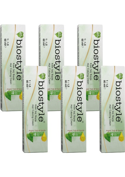 Bitki Özlü Argan ve Keratin 7.77 Kahve Köpüğü 6 Adet 60 ml Saç Boyası Oksidansız