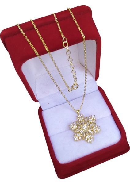 925 Ayar Gümüş Kartanesi Altın Kaplama Renk Kolye