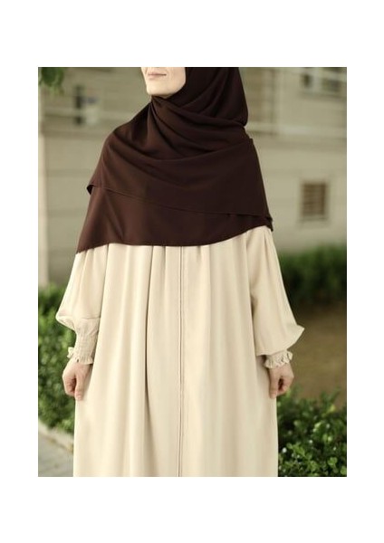 Tesettür Hijab Medine Ipeği Eşarp Acı Kahve